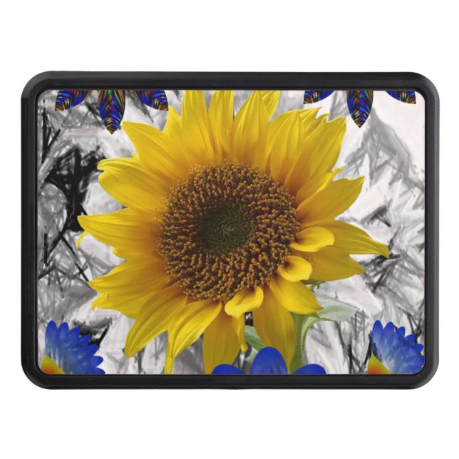 Trailer Hitch Cover 2" Sunflower (Front)