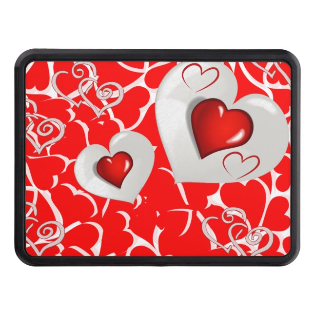Trailer Hitch Cover 2" Valentine's Day (Front)