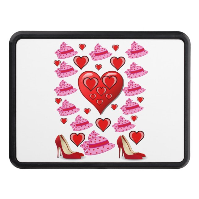 Trailer Hitch Cover 2" Valentine's Day (Front)