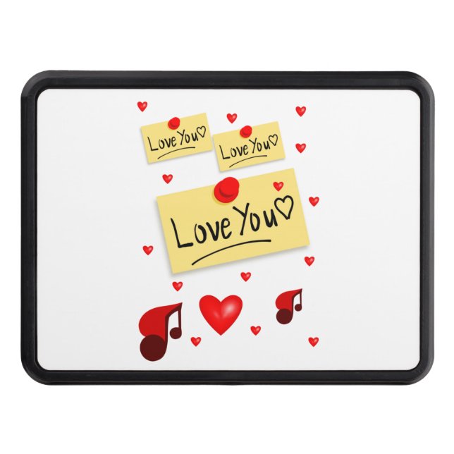 Trailer Hitch Cover 2" Valentine's Day (Front)