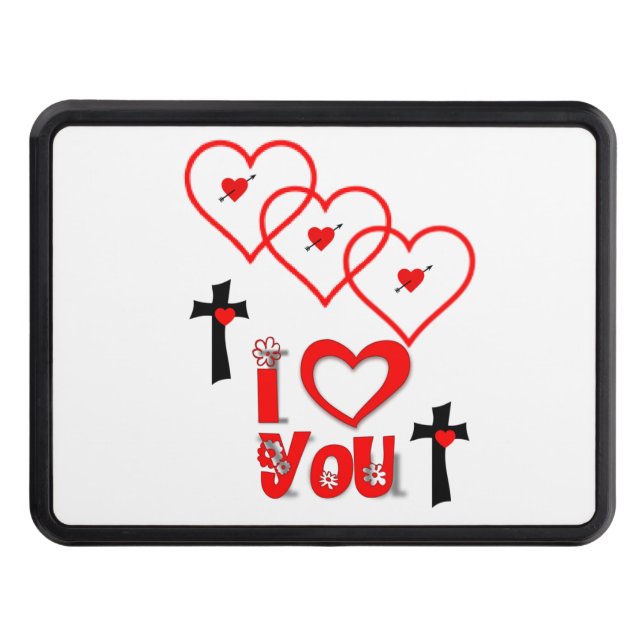Trailer Hitch Cover 2" Valentine's Day (Front)