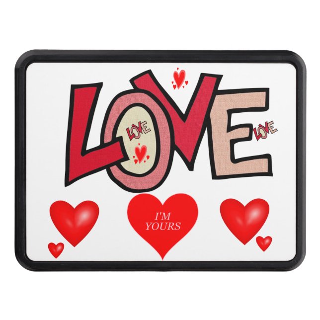 Trailer Hitch Cover 2" Valentine's Day (Front)
