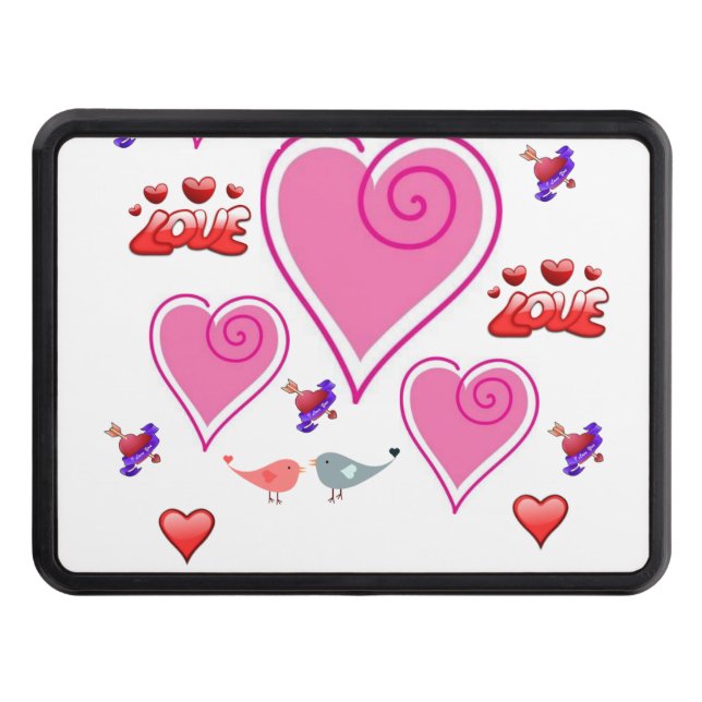 Trailer Hitch Cover 2" Valentine's Day (Front)
