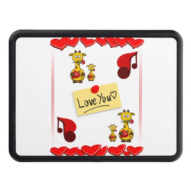 Trailer Hitch Cover 2" Valentine's Day (Front)