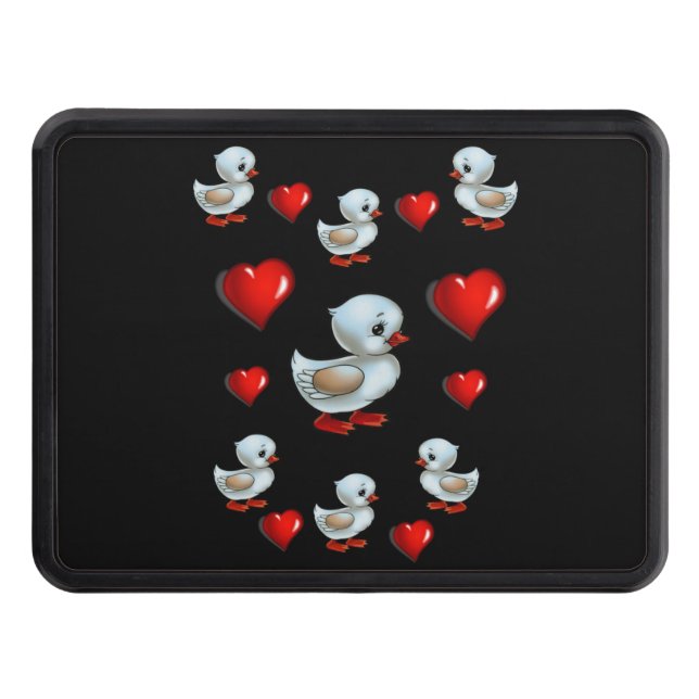 Trailer Hitch Cover 2" Valentine's Day Duck (Front)