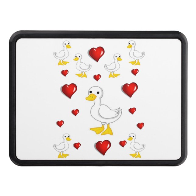 Trailer Hitch Cover 2" Valentine's Day Duck (Front)