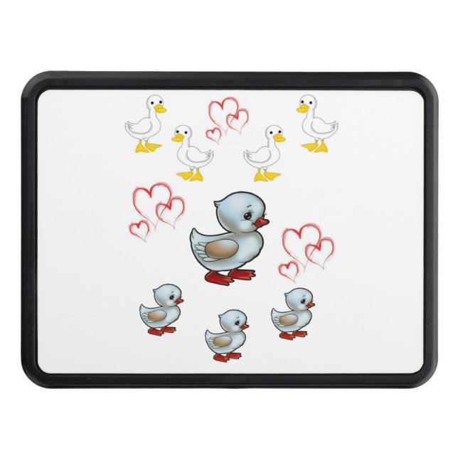 Trailer Hitch Cover 2" Valentine's Day Duck (Front)