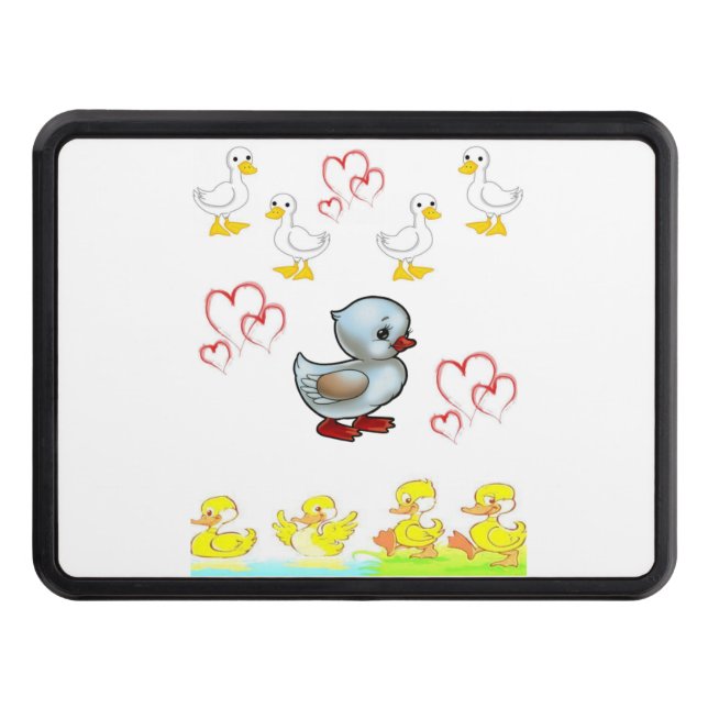 Trailer Hitch Cover 2" Valentine's Day Duck (Front)