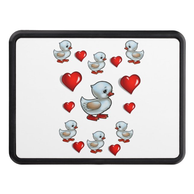 Trailer Hitch Cover 2" Valentine's Day Duck (Front)