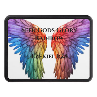 Trailer Hitch With Scripture Angel Wings Cover