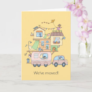 Trailer New Address Announcement Yellow Blank