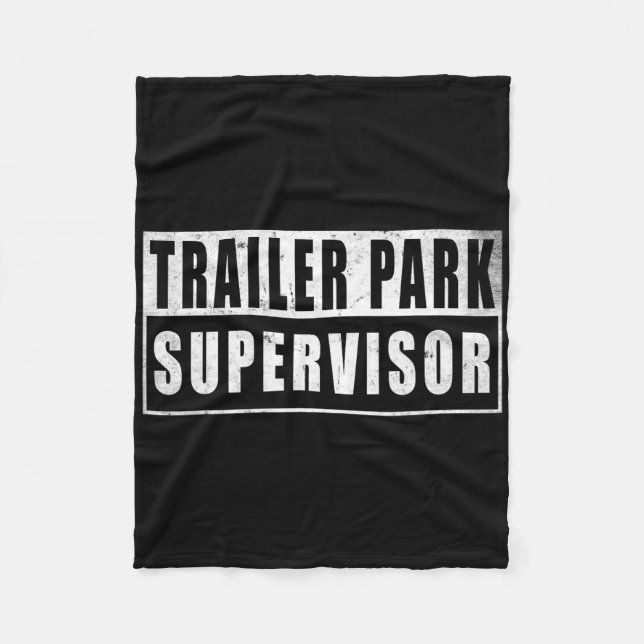 Trailer Park Supervisor Funny Vintage  Fleece Blanket (Front)