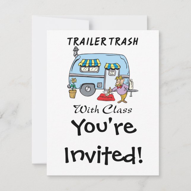 trailer park trash with class invitation (Front)