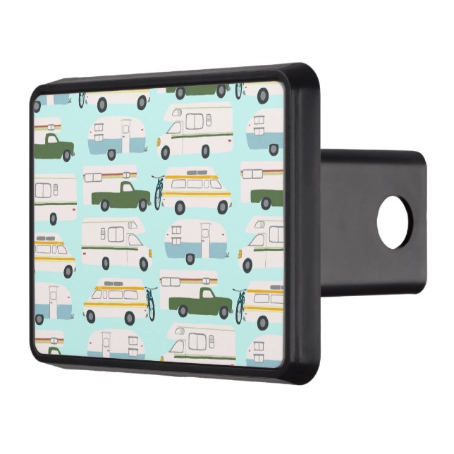 Trailer RV Vanlife Camping Pattern Hitch Cover (Left)