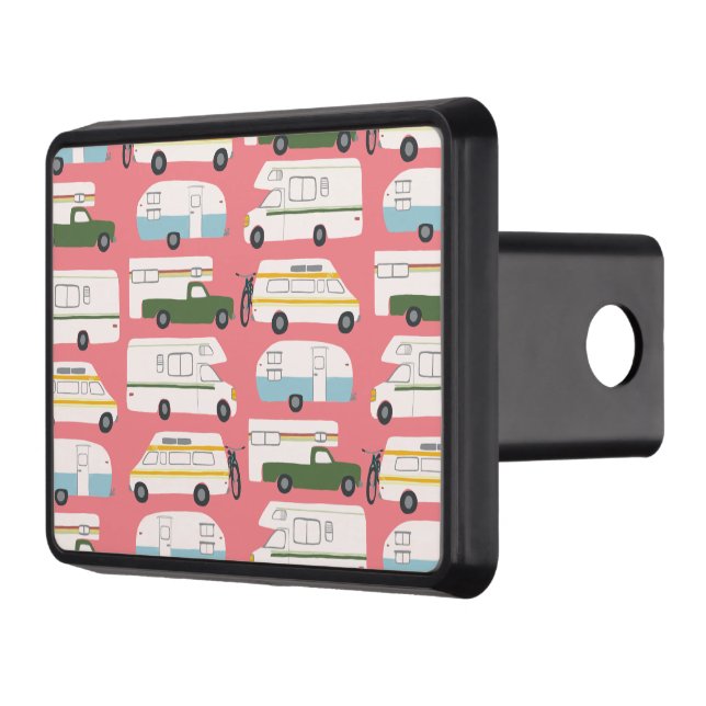 Trailer RV Vanlife Camping Pattern Hitch Cover (Left)