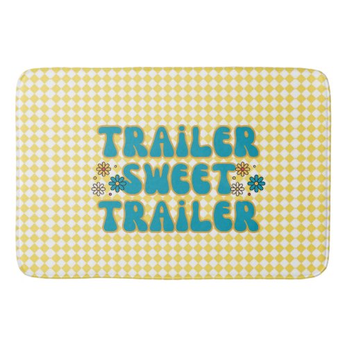 Trailer Sweet Trailer Yellow Harlequin Bath Mat