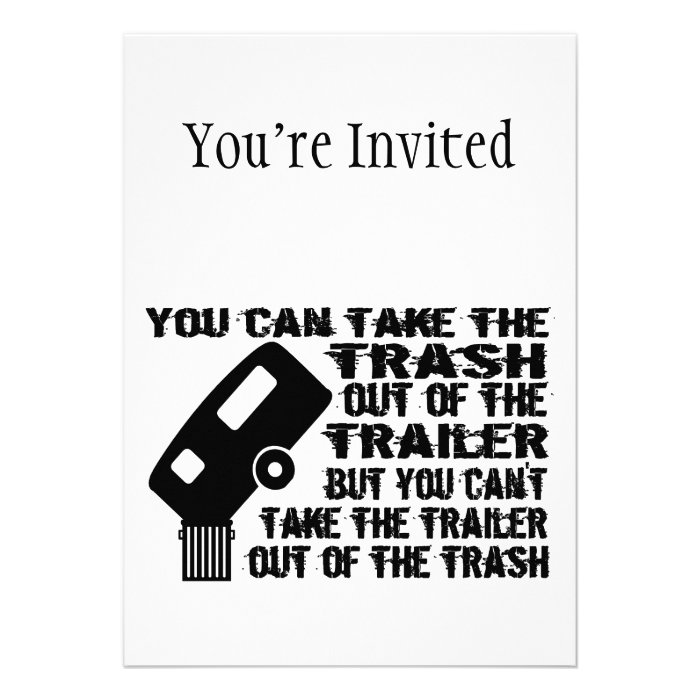 Trailer Trash Custom Invites