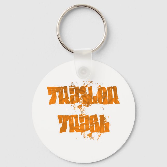 trailer trash graffiti design keychain (Front)