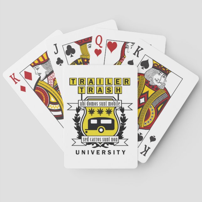 TRAILER TRASH UNIVERSITY POKER CARDS (Back)