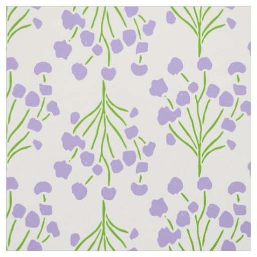 Trailing Meadow Vines | Botanical Soft Lavender  Fabric