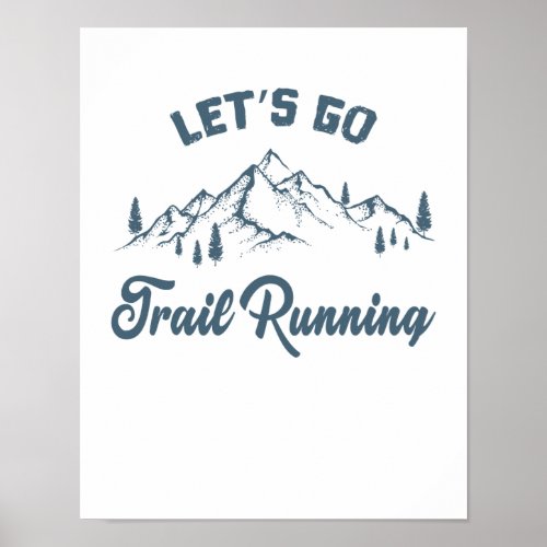 Traillauf Lets Go Trail Running Poster