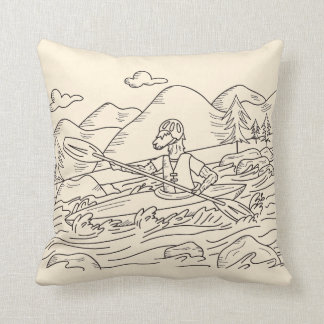 Trailpaca Kayak Khaki Aventure Throw Pillow