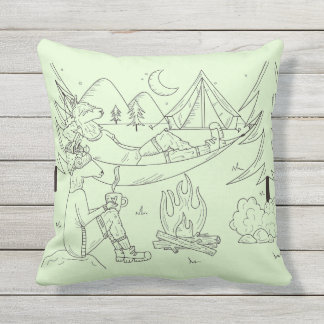 Trailpaca Starry Night Mint Sensations Outdoor Pillow