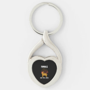 Trails and tail Wags Labrador Retriever Keychain