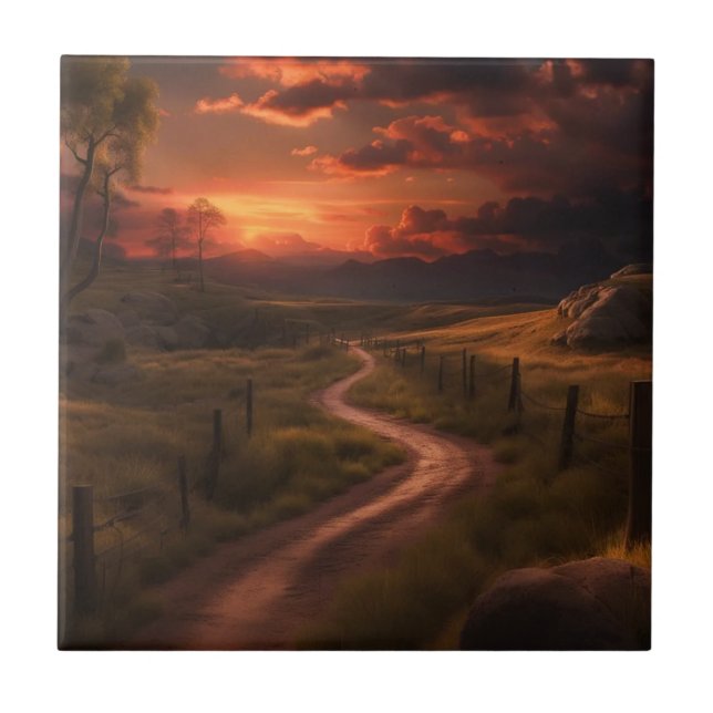 Trails I Travel  Ceramic Tile (Front)