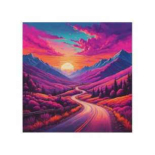 Trails I Travel Miles Design Wood Wall Art
