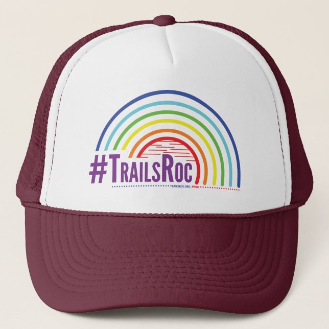 #TrailsRoc Pride Trucker Hat (Front)