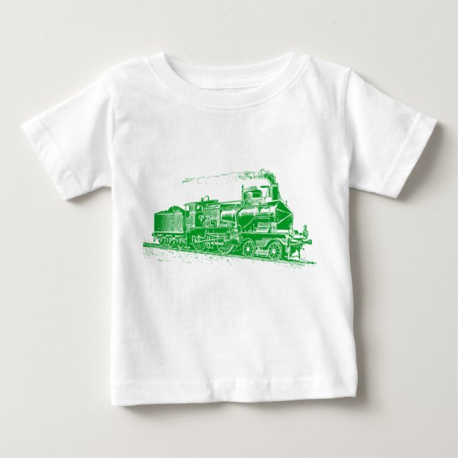 Train 03 - Grass Green Baby T-Shirt (Front)