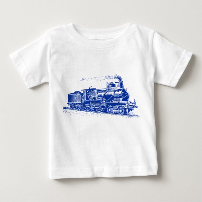 Train 03 - Navy Blue Baby T-Shirt (Front)