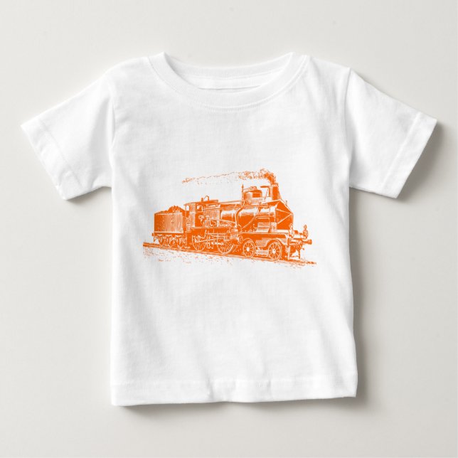 Train 03 - Orange Baby T-Shirt (Front)
