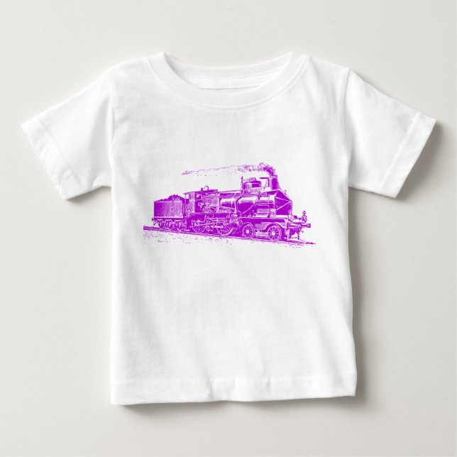 Train 03 - Purple Baby T-Shirt (Front)