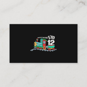 Train 12th Birthday Boy Train 12 Year Old For Kids Business Card