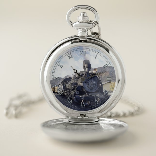 Train 14 & Numeral Option Pocket Watch (Inside)