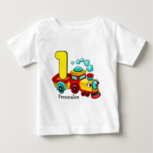 Train 1st Birthday Custom Baby T_Shirt