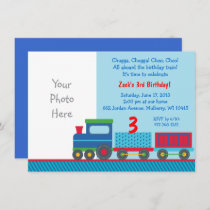 Train 1st Birthday Invitation