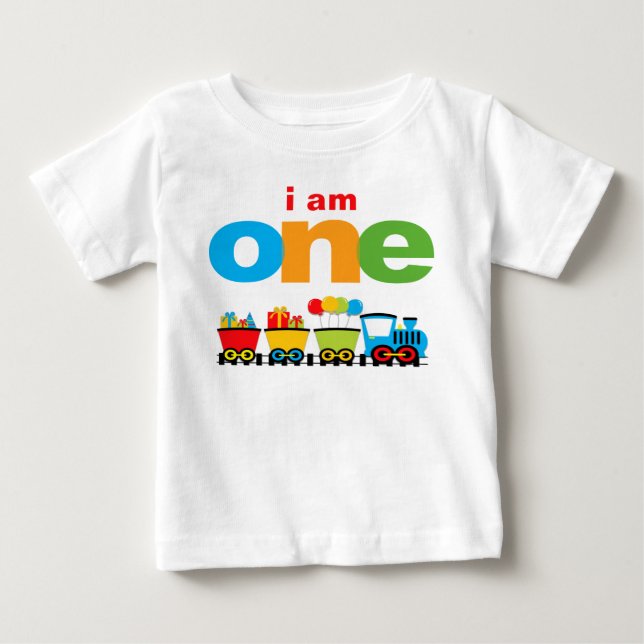 Train 1st Birthday T-shirt Toddler Baby Kid (Front)