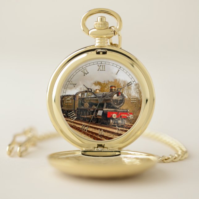 Train 26 & Numeral Option Pocket Watch (Inside)