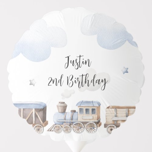 Train 2nd Birthday Chugga Two Two Boy Balloon
