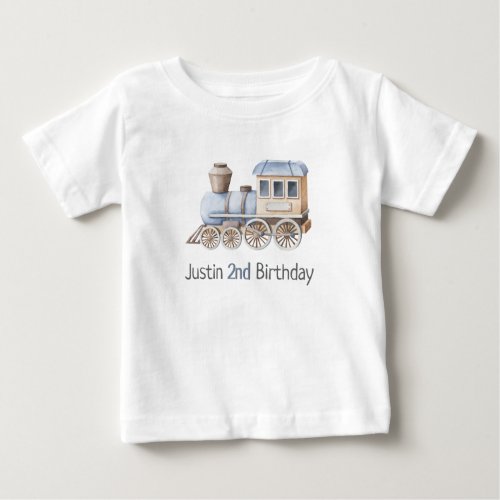 Train 2nd Birthday Chugga Two Two Boy T_Shirt