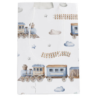 Train 2nd Birthday Chugga Two Two Medium Gift Bag