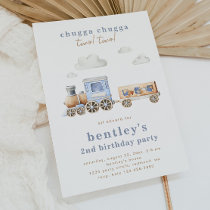 Train 2nd Birthday Invitation | Digital or Printed