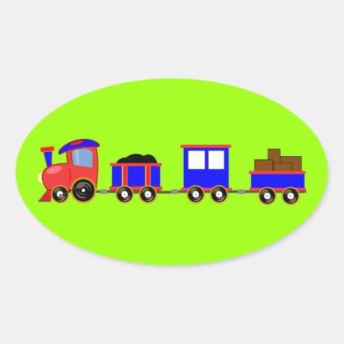 train_312107 train cartoon toy engine cars red blu oval sticker