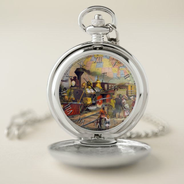 Train 33 & Numeral Option Pocket Watch (Inside)