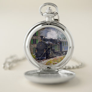 Train 36 & Numeral Option Pocket Watch