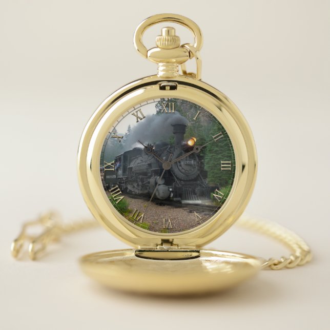 Train 39 & Numeral Option Pocket Watch (Inside)