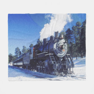 Train 3 fleece blanket